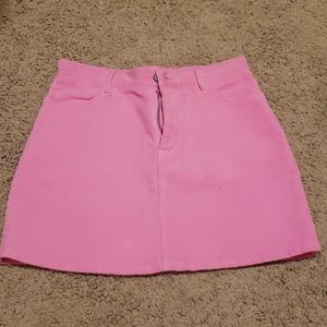 Brandy Melville Pink Corduroy Skirt